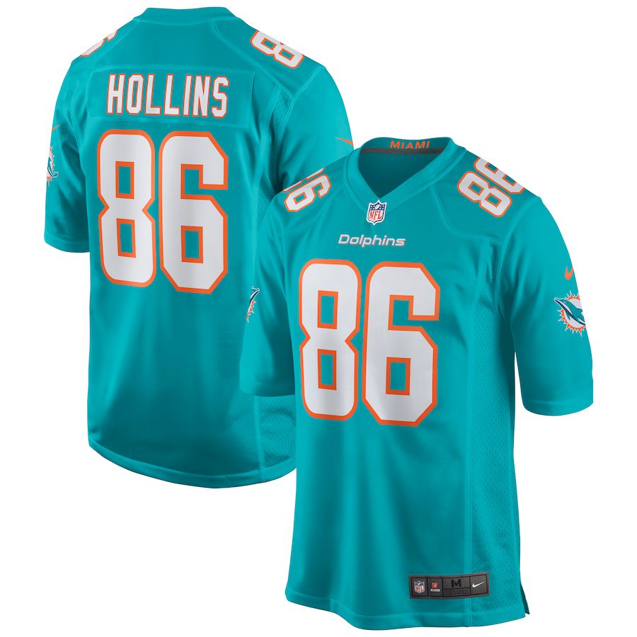 Men Miami Dolphins #86 Mack Hollins Nike Green Game NFL Jersey